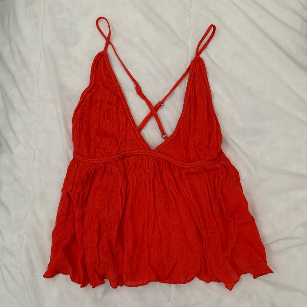 Abercrombie and Fitch Flowy Red Tank